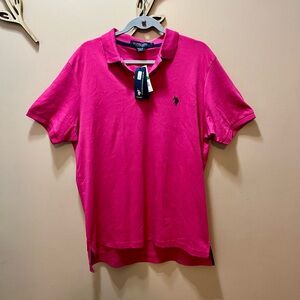 NWT U.S. Polo Assn. Pink Men’s Polo Shirt Size Large